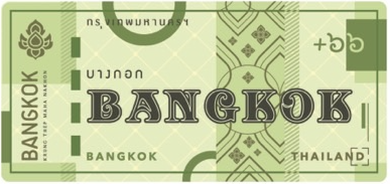 Bangkok Zinc Magnet Flat green bangkok