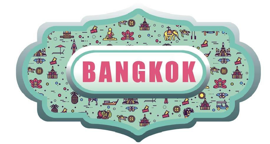 Bangkok Zinc Magnet Flat pink bangkok