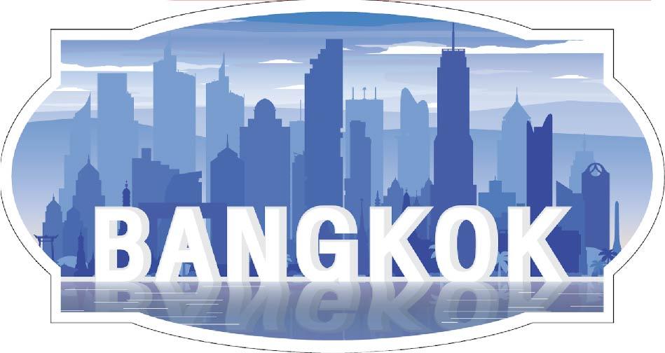 Bangkok Zinc Magnet Flat blue bangkok