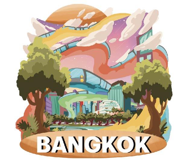 Bangkok Wood Magnet Whimsical bts prompong