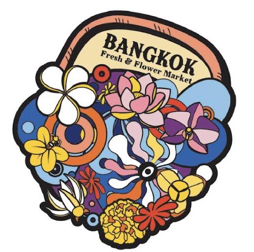 Bangkok PVC Magnet Psychedelique thai flower