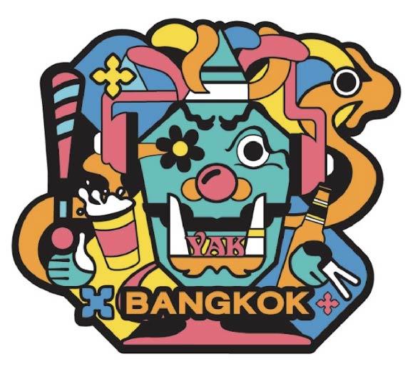 Bangkok PVC Magnet Psychedelique modern giant