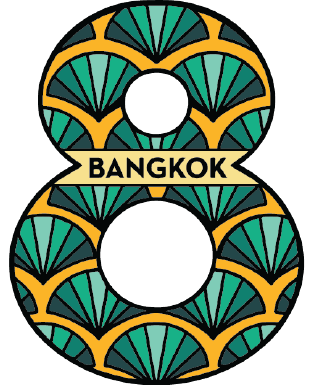 Bangkok Solid30 Keychain Number 8