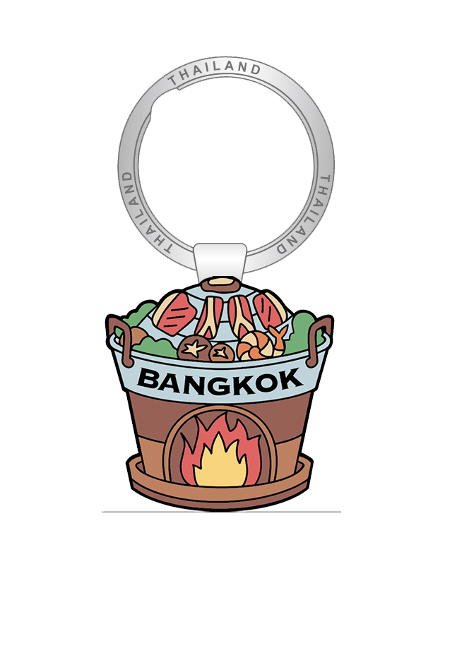 Bangkok Solid Keychain Whimsical moo krata