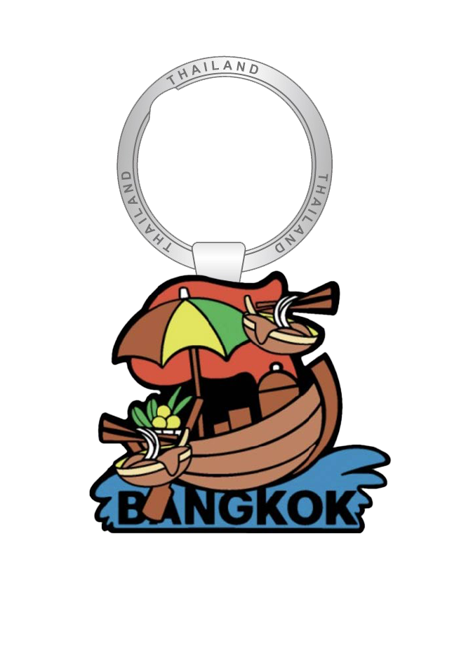 Bangkok Solid Keychain Whimsical boat noodle