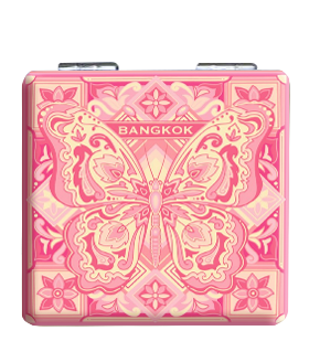 Bangkok Pocket Mirror Square Nouveau Butterfly