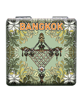 Bangkok Pocket Mirror Square Deco khruang kwaen