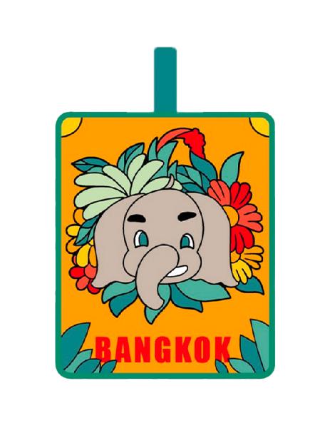 Bangkok PVC Tagbag Flat elephant with flower