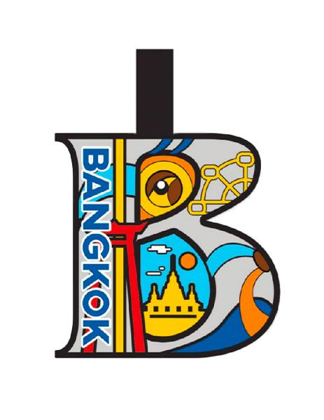 Bangkok PVC Tagbag Flat letter B