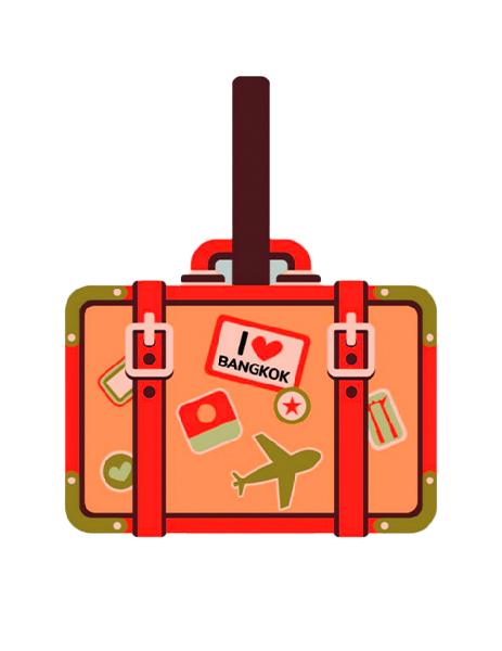 Bangkok PVC Tagbag Retro suitcase