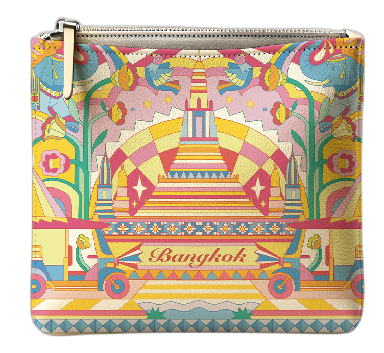 Bangkok Pouch Deco pastel Bangkok