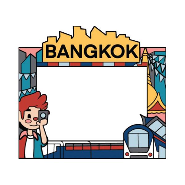 Bangkok Magnet PVC Picture Frame Whimsical sky train