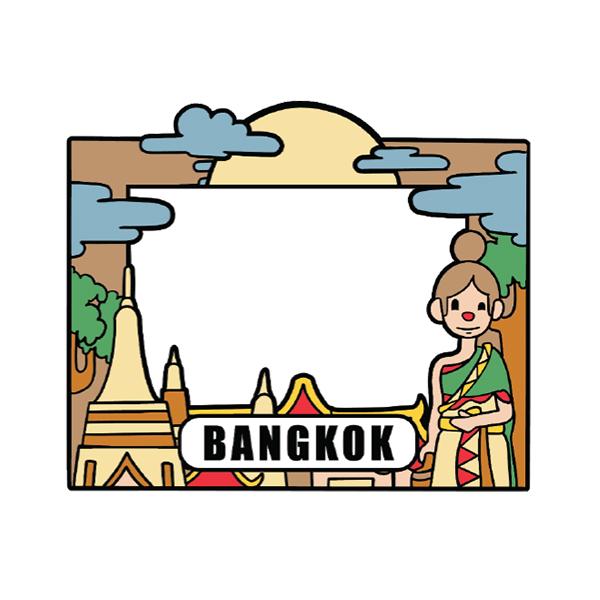 Bangkok Magnet PVC Picture Frame Whimsical thai dress