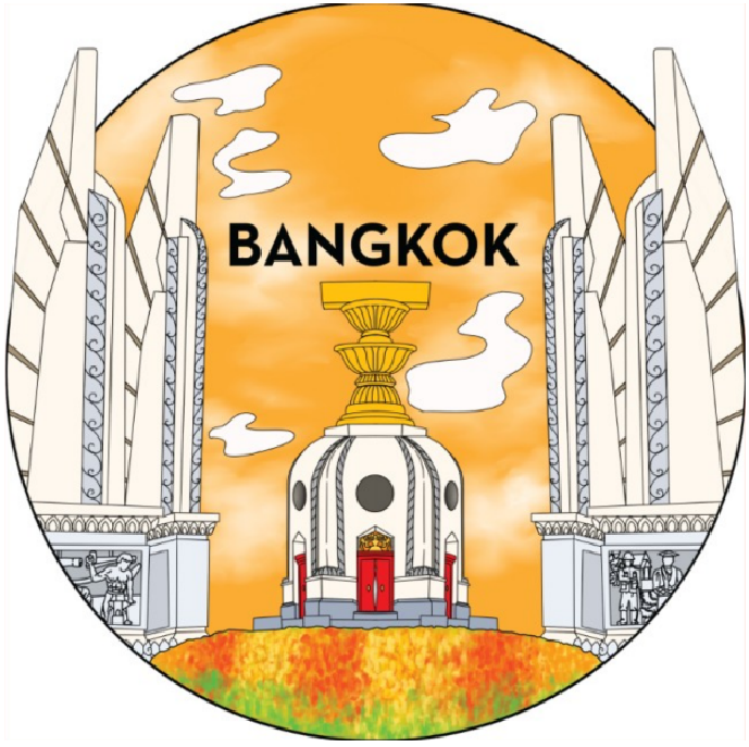 Bangkok  Resin Plate Deco Monument
