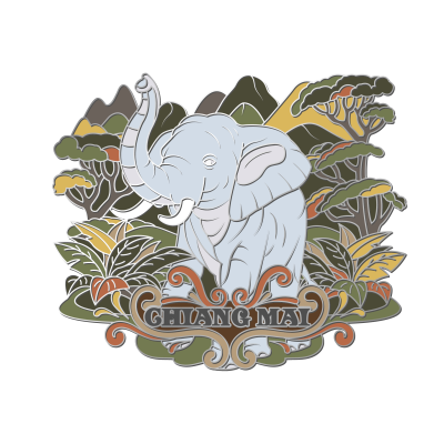 EM Mag elephant & mountain view