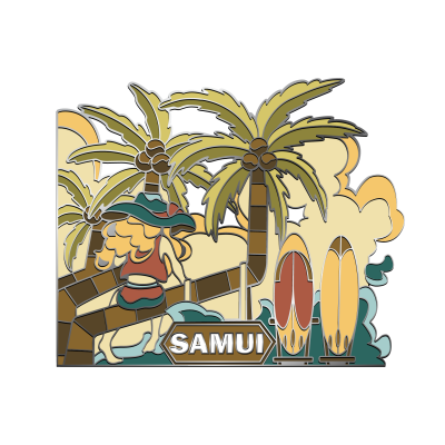 EM Mag leaning coconut tree