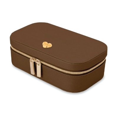 TH big cosmetic bag brown elephant & tuk tuk