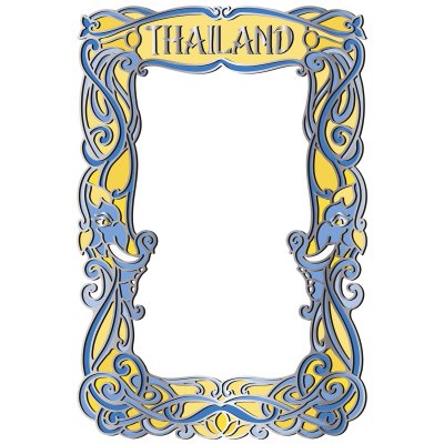 Thailand Solid Picture Frame 8x12cm Twin Elephant
