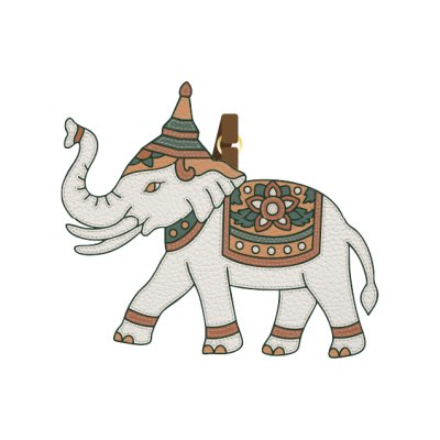 Thailand Flat leather PU Tag Bag Elephant