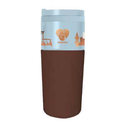 Bangkok Straw Glass Tumbler Cityscape