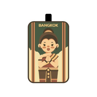 Bangkok PVC Tag Bag Sawasdee Thailand