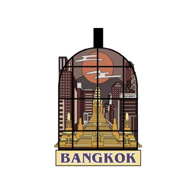 Bangkok PVC Tag Bag View Bangkok