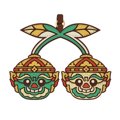 Bangkok Flat leather PU Tag Bag Twin Giant