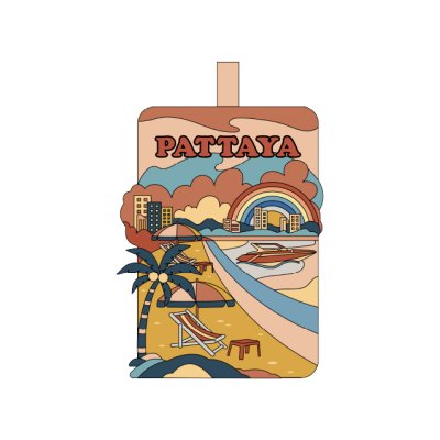 Pattaya PVC Tag Bag Jomtien Beach view