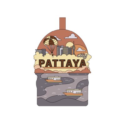 Pattaya PVC Tag Bag City sign
