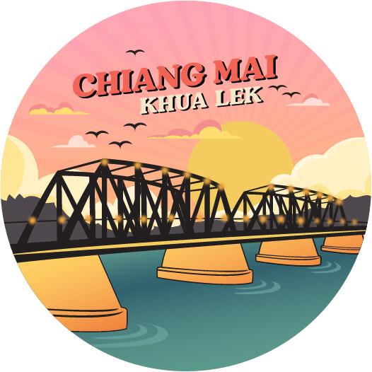 [13] Chiang Mai Pocket Mirror Circle Khua Lek