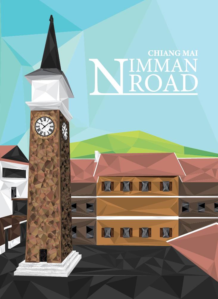 [14] Chiang Mai Pocket Mirror Rectangle Nimman