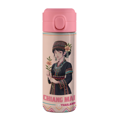 chiang mai vacuum tumbler women wearing hill tribe dress