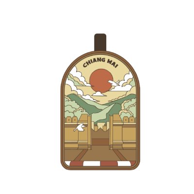 Chiang Mai PVC Tag Bag Tha Pae Gate