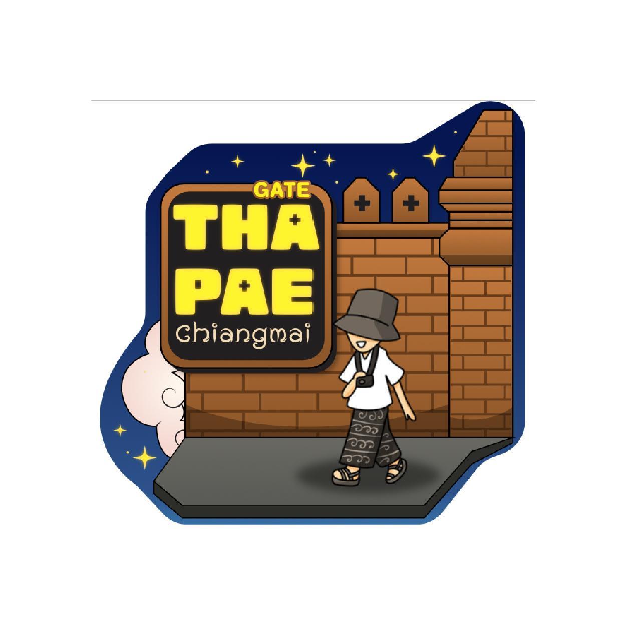 [78] Wood Magnet Tha Pae Gate 2