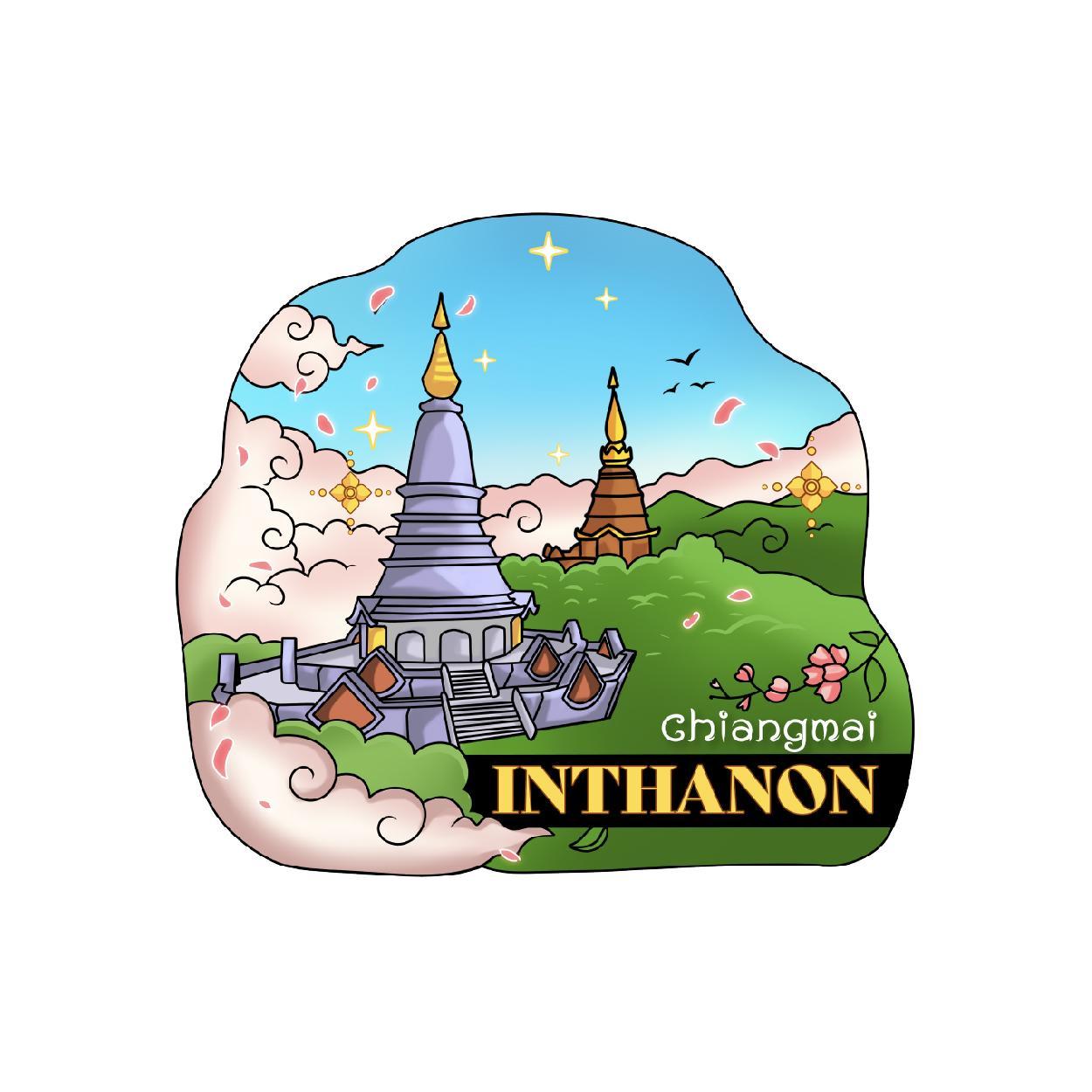 [86] Wood Magnet Doi Inthanont