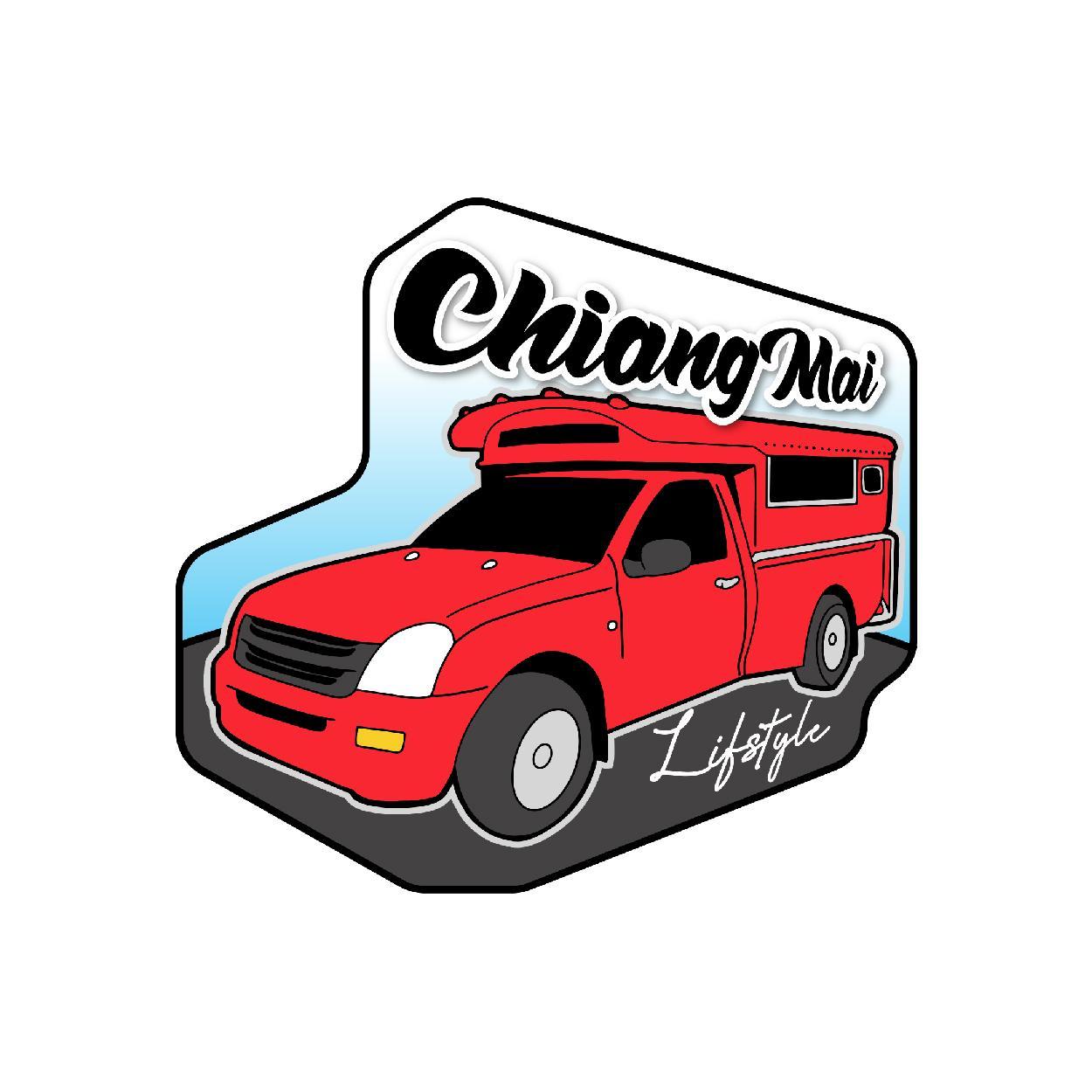 [93] Wood Magnet Red Pick-Up 2