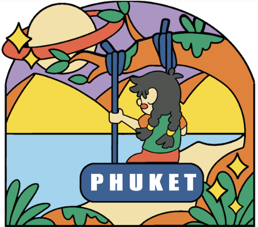 Phuket Solid Magnet Whimsical mai khao beach
