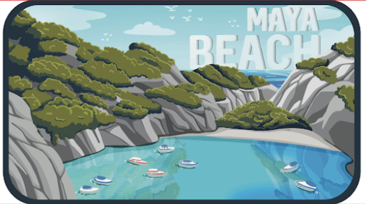 Phuket Zinc Magnet Maya Beach