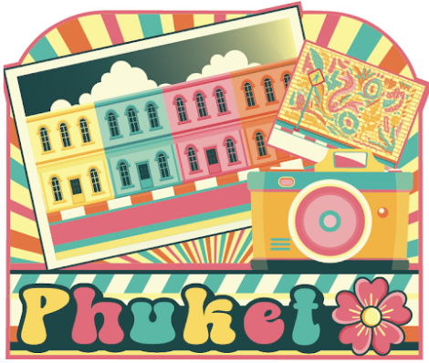 Phuket Wood Magnet Retro Street Art