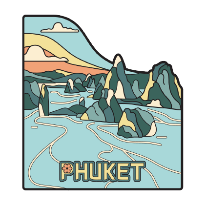Phuket PVC Magnet Retro Promthep Cape