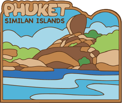 Phuket PVC Magnet Art whimsical Andaman sea