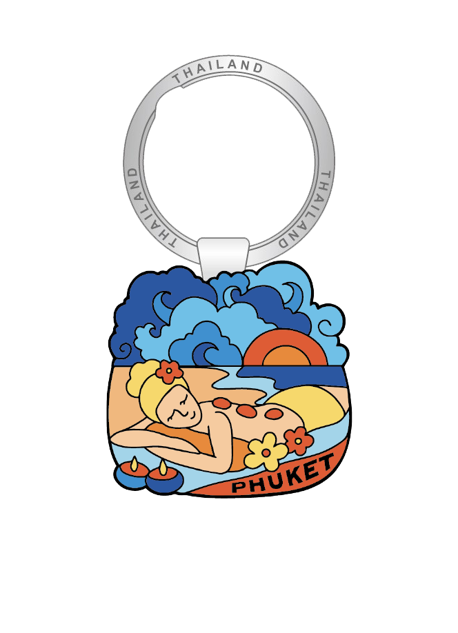 Phuket Solid Keychain Nouveau Spa and sunset