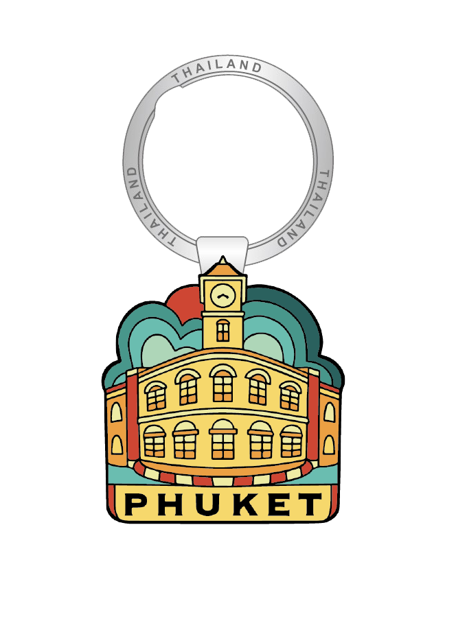 Phuket Solid Keychain Whimsical Sino-Portuguese Building