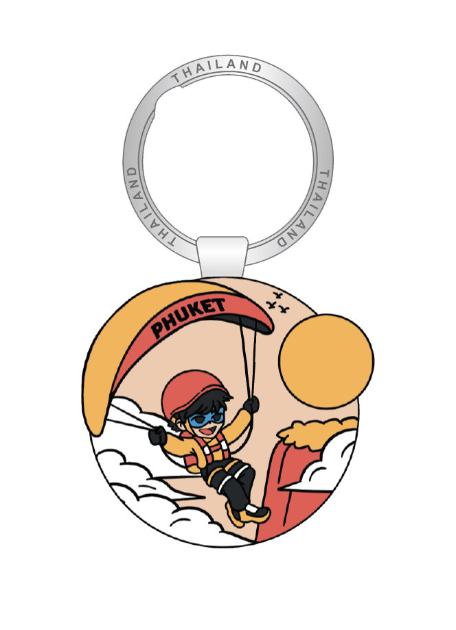 Phuket Solid Keychain Whimsical Paramotor
