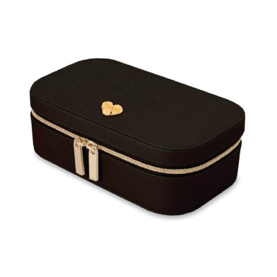 PK big cosmetic bag black long tail boat & old building