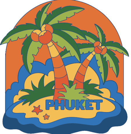 Phuket PVC Tag bag Retro coconut tree