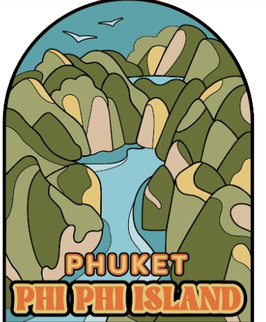 Phuket PVC Tag bag Retro PP Island