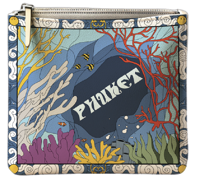 Phuket Pouch Nouveau Coral Under the sea