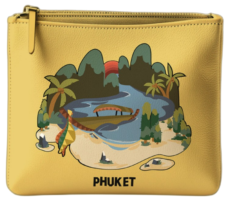 Phuket Pouch Deco Boat and Island