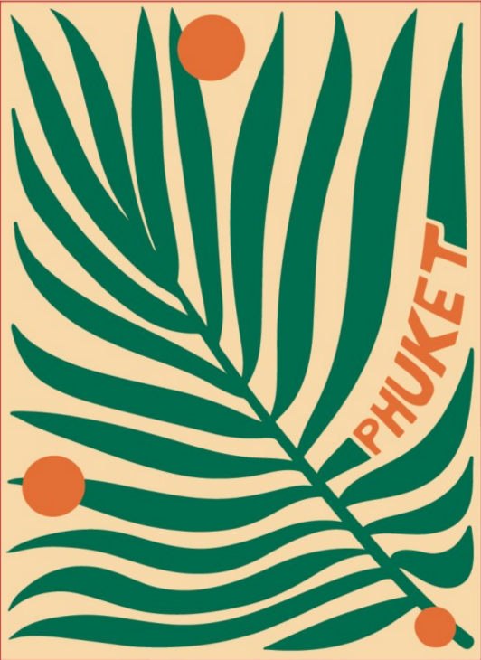 Phuket Pocket Mirror Deco Coconut line
